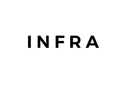 INFRA wordmark in black on a transparent background
