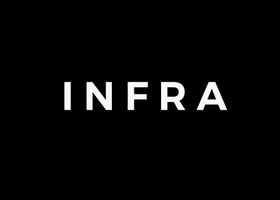 INFRA wordmark in white on a black background